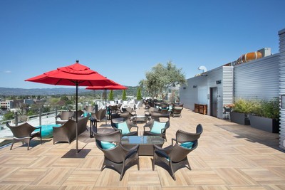 Sky and Vine Rooftop Bar at the Archer Hotel in Napa, California