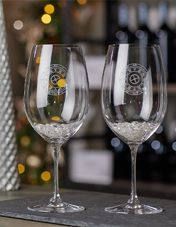 Monogrammed Crystal Wine Glasses